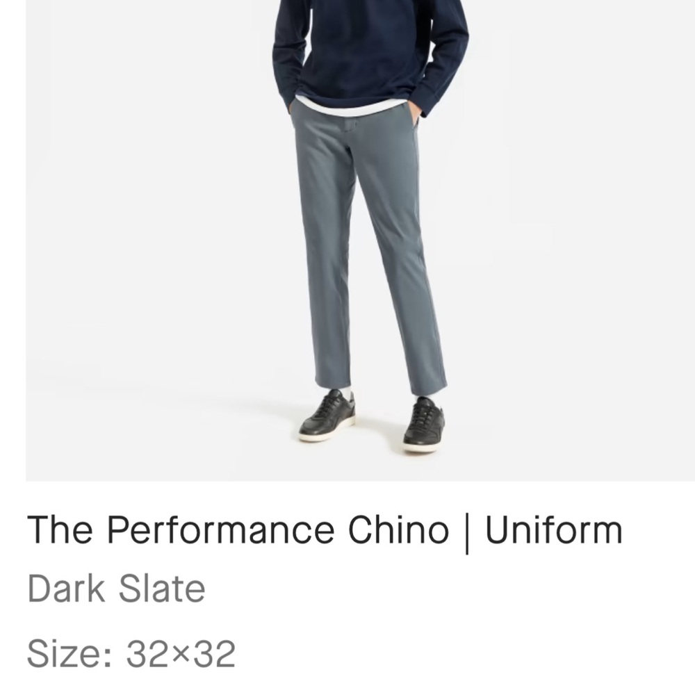 MENS Everlane Uniform Performance Chinos 32x32